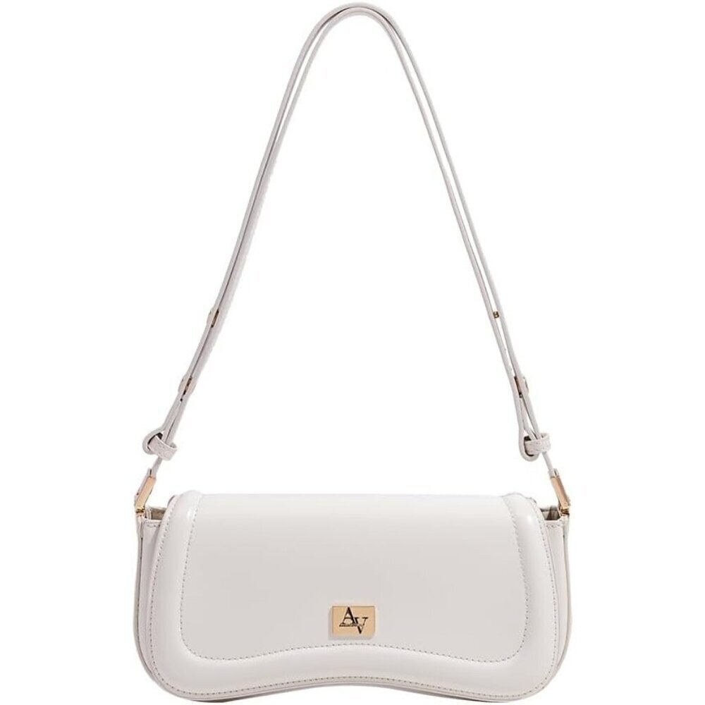 Women's White Joy Shoulder Bag  Ladies Fashion Handbag for Daily & Travel Use